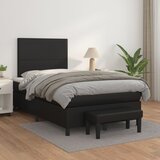 vidaXL Krevet s oprugama i madracem crni 120 x 200 cm od umjetne kože Cijene