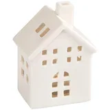 Porcelanska kućica za sveću 10 cm bela