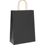  Papirnate vrećice 250 kom s ručkama crne 26x12x35 cm | shoptok.hr