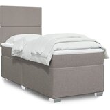 vidaXL Krevet s oprugama i madracem smeđesivi 90x190 cm od tkanine | shoptok.hr