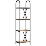 vidaXL Knjižna polica artisan hrast 40 x 30 x 146 cm Konstruiran les | Shoptok.si