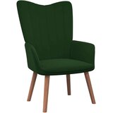  Stolica za opuštanje s osloncem za noge tamnozelena baršunasta | shoptok.hr