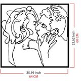 Wallity Zidna dekoracija Poljubi me 1, 64x60cm, Crna | Eponuda.ba