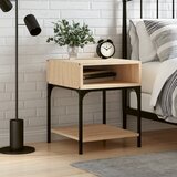 vidaXL Nočna mizica sonoma hrast 40x41x50 cm inženirski les | Shoptok.si