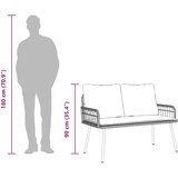  Vrtna klupa s jastukom Antracit 114 x 64 x 90cm Čelik | shoptok.hr