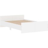 vidaXL Posteljni okvir z vzglavjem in vznožjem bel 120x200 cm | Shoptok.si