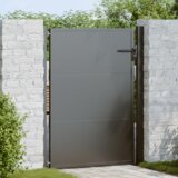 vidaXL Vrtna vrata Crna 100 x 125 cm Čelik s praškastim premazom | shoptok.hr