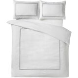 Catherine Lansfield Bela enojna satenasta posteljnina 135x200 cm So Soft Mono Satin Stitch – Cene