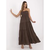 Italy Moda Dress-MI-SK-A2596.97-brown | Shoptok.si
