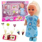 Mini Lutka za igru sa slasticama 12 cm - plava Cene