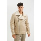 Defacto Slim Fit Faux Leather Jacket Slim Cut Zipper Collar Faux Für Lined Zipper | Shoptok.si