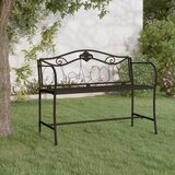 The Living Store Vrtna klop za 2 osebi 104 cm črno jeklo - Vrtna Klop, (21462765) Cene