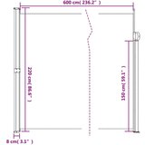  Zložljiva stranska tenda bež 220x600 cm | Shoptok.si