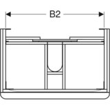 Geberit 500.353.00.1 - Kupatilski ormarić ispod umivaonika Smyle Square 61,7x73,4 cm u beloj boji | Eponuda.com