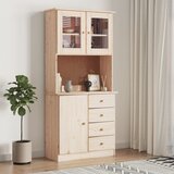 The Living Store Komoda ALTA 77x35x165 cm trdna borovina - Visoka Omara, (21430620) Cene