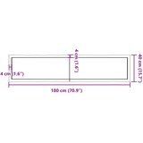 Stolna ploča svjetlosmeđa 180x40x(2-4) cm obrađena hrastovina | shoptok.hr
