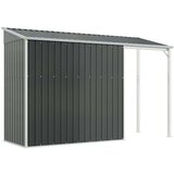 vidaXL Vrtna lopa z nadstreškom antracitna 277x110,5x181 cm jeklo | Shoptok.si