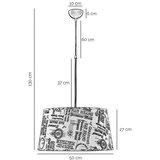  ONLI - Visilica na sajli MAIDA 1xE27/15W/230V prečnika 50 cm braon | Eponuda.com