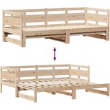  Dnevni krevet na razvlačenje s ladicama bez madraca 90 x 190 cm - Prirodna 90 x 190 cm | shoptok.hr