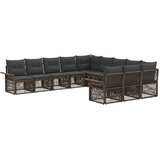  Sjedeća garnitura za vrt 11 kom. Siva poliratan 70.5 x 62 x 70 cm | shoptok.hr