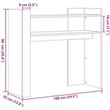  Konzolni stol crni 100x35x90 cm od konstruiranog drva | shoptok.hr