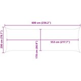  Jedro za sunce Narančasta 6 x 2 m 100% poliester Oxford | shoptok.hr
