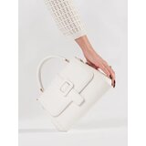 Shelvt White small handbag with gold elements | shoptok.hr
