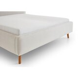 Meise Möbel Kremno bela oblazinjena zakonska postelja brez letvenega dna 140x200 cm Mattis – | Shoptok.si