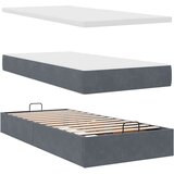vidaXL Okvir kreveta s madracima tamnosivi 200x200cm baršunasti | shoptok.hr
