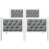  Konstrukcija postelje z vzglavjem Svetlo siva 120 x 200 cm, (5000084525) | Shoptok.si