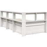  Krevet s regalom za knjige bez madraca bijeli 90x200cm borovina | shoptok.hr
