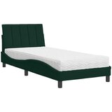 Krevet s madracem Hanko tamnozeleni 90x190 cm baršunasti | Eponuda.ba