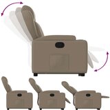  Naslonjač na podizanje od umjetne kože boja cappuccina | shoptok.hr