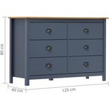  Komoda Hill siva 125 x 40 x 80 cm od masivne borovine | Eponuda.ba