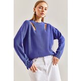 Bianco Lucci Women's Shoulder Detailed Knitwear Sweater Cene
