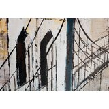 Slikana slika na platnu grad 80x80 cm