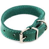 Heim ovratnica z okrasnimi šivi, petrolna - obseg vratu 22 - 28 cm, širina 20 mm Cene