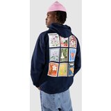 Monet Skateboards Floral Stamps Pulover s kapuco deep navy cene