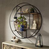 Premium Living stenski regal udai, kovina, mangov les | Shoptok.si