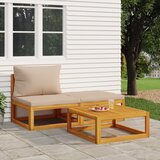 Maison Chic Seti vrtnega pohištva - Vrtna garnitura - Vrtni pohištvo set 3-delna z blazinami trden les akacije, (21811577) | Shoptok.si