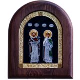  Ikona u drvetu Sveti Car Konstantin i Carica Jelena, 170x205x22mm | Eponuda.com