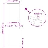 vidaXL rolo zavesa za prho s kaseto 80x240 cm širina tkanine 76 cm | Shoptok.si
