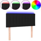  LED uzglavlje crno 80 x 5 x 78/88 cm od tkanine | shoptok.hr