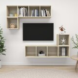  4-dijelni set TV ormarića boja hrasta sonome konstruirano drvo | Eponuda.com