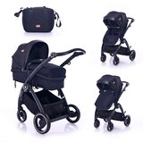 Lorelli ADRIA Kolica Black 2u1 SET: Košara + Putna Torba + Zimska Navlaka (do 15 kg) | shoptok.hr