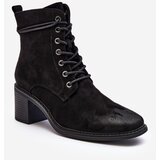 Boto Women's Low Heel Lace-up Black Ankle Boots Serellia | ePonuda.com