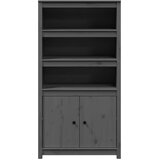  Visoka komoda siva 80 x 35 x 154 cm od masivne borovine | shoptok.hr