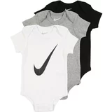 Nike Sportswear Dječji bodi siva melange / crna / bijela