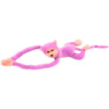 Plišana igračka majmun sa zvučnim efektima 60 cm - svijetlo roza | shoptok.hr