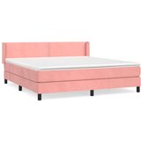  Box spring postelja z vzmetnico roza 180x200 cm žamet, (20893253) | Shoptok.si
